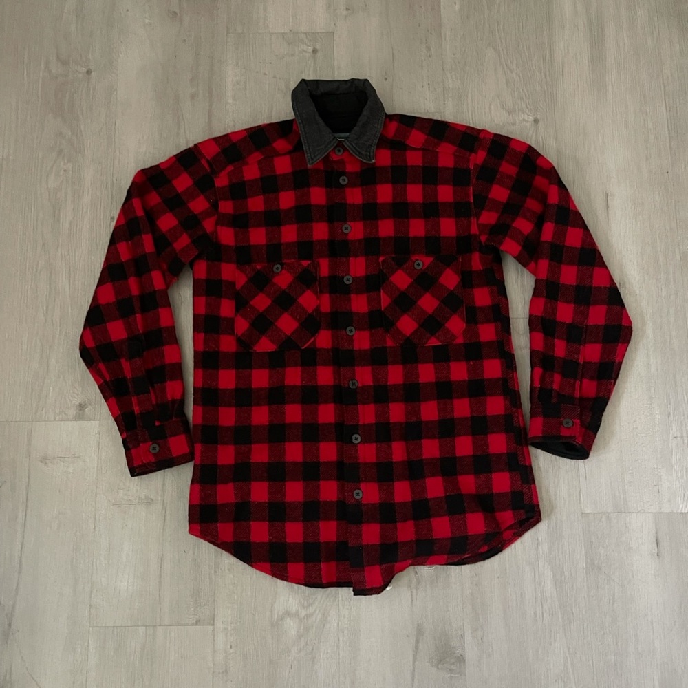 Vintage Woolrich Plaid Mackinaw Wool Flannel Shirt
